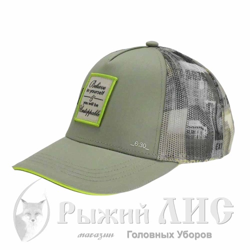 Бейсболка-пятиклинка унисекс "Молодежка" (5929-3, 55-56, хаки)