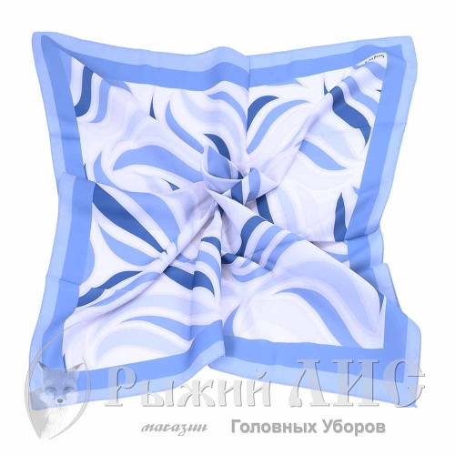 Платок женский "Стиль" (7009-3, 100/100, голубой/беж.)