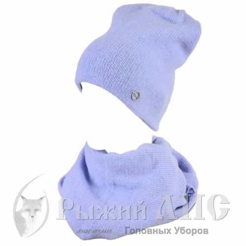 Комплект из Вязаной Шапки и Косынки женский "Лайза"