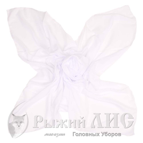 Платок женский "Классика" (6124-2, 95/95, белый)