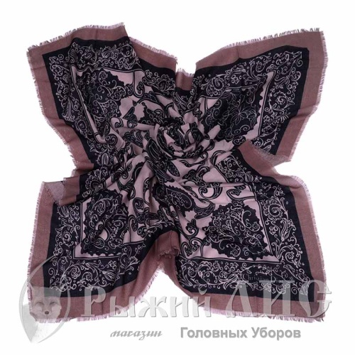 Платок женский "DIOR" (6540-1, 105/105, кофе/черный)