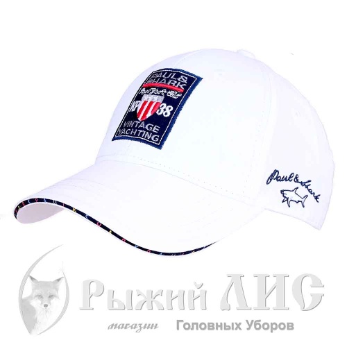 Бейсболка мужская "PAUL & SHARK" (6327-5, 56-58, белый)