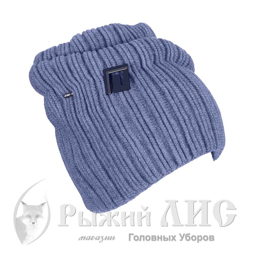 Шапочка женская "Брошь" (6007-2, 56-58, серый светлый)