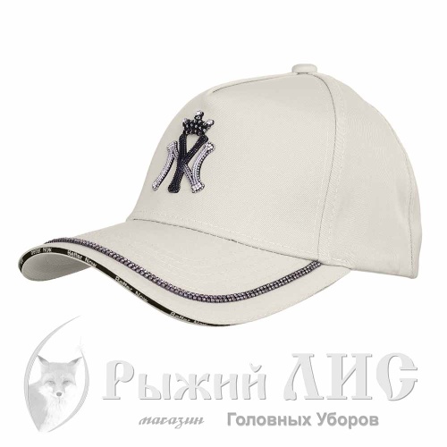 Бейсболка-пятиклинка женская "Корона" (6834-1, 55-58, слоновая кость)