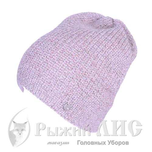 Шапка вязаная женская "Черри" (5228-8, своб., пудра)
