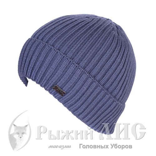 Шапочка мужская "Драйв" (3852-3, своб., деним вареный)