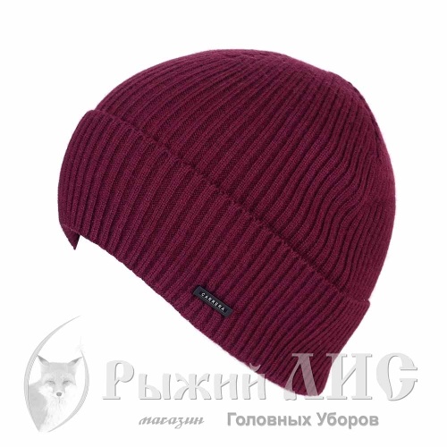Шапка вязаная мужская "Одри" (6297-2, 58-60, бордо)