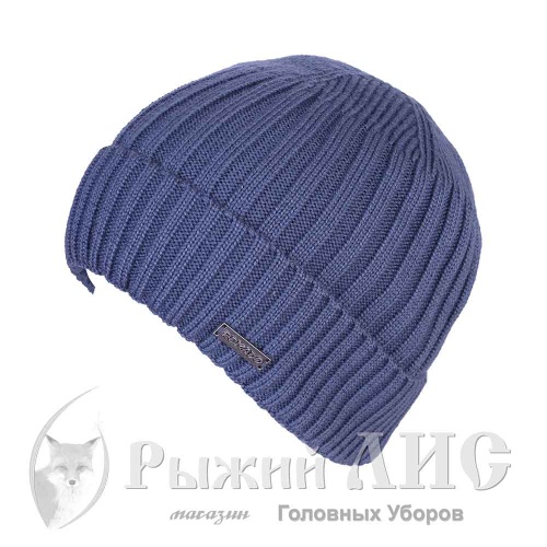 Шапочка мужская "Тройка" (3853-4, своб., деним вареный)