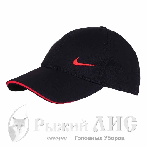 Бейсболка мужская "Nike" (5509-2, 58-60, черный/красный)