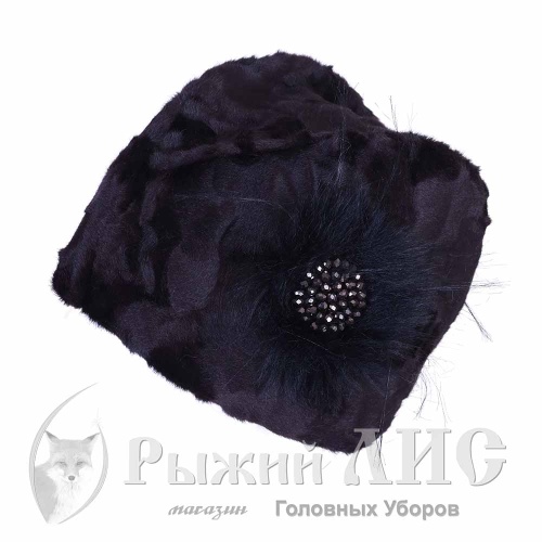 Пилотка женская "Каракуль" (6974-1, своб., шоколад)