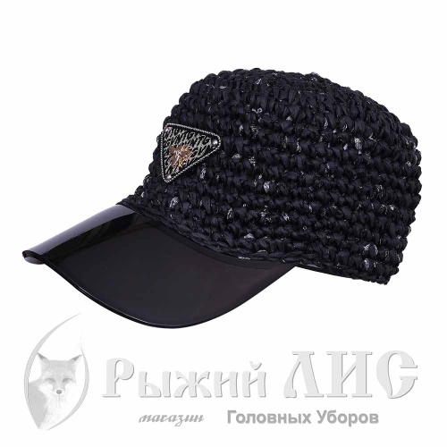 Бейсболка женская "Тирамису" (6837-3, своб., черный)