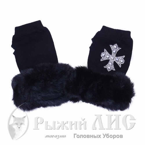 Митенки женские "Креста" (6971-1, своб., черный)