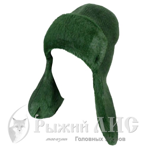 Ушанка женская "Зима" (6039-2, своб., зеленый)