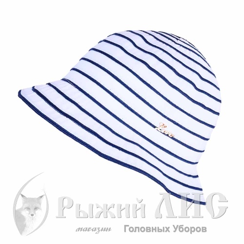Шляпа женская "Морячка" (4606-1, своб., синий/белый)