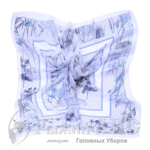 Платок женский "Чертополох" (6925-6, 95/95, голубой светлый)