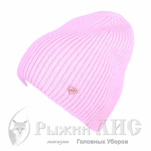 Шапка вязаная женская "Голивуд" (6571-1, своб., розовый)