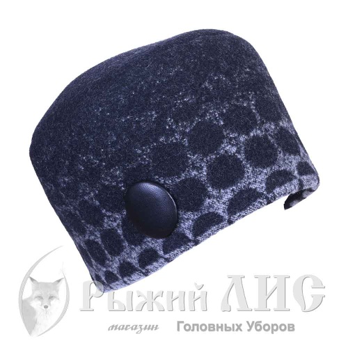 Кубанка женская "Театр теней" (6881-1, 55-57, черный/серый)