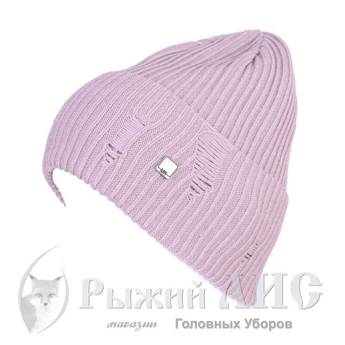 Шапка вязаная с отворотом женская "Айрис"