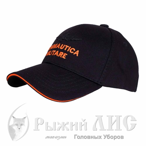 Бейсболка мужская "ВВС" (6765-2, M, черный/терракот)