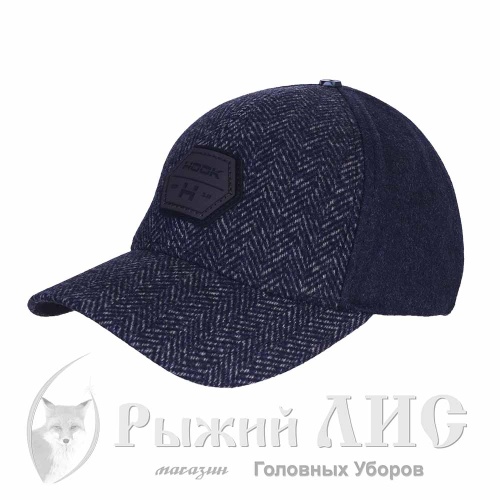 Бейсболка мужская "Елочка" (6982-1, 57-59, серый/синий)