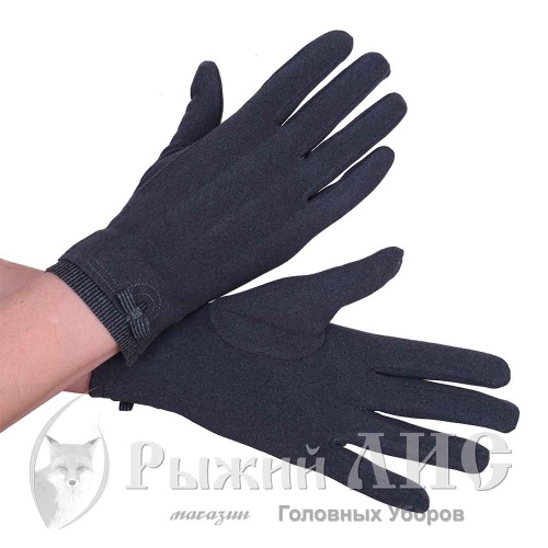 Перчатки женские "Бантик" (6218-5, 7,5, графит)