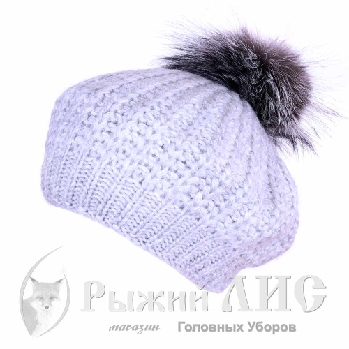 Берет женский "Забава" (6596-1, своб., серый светлый)