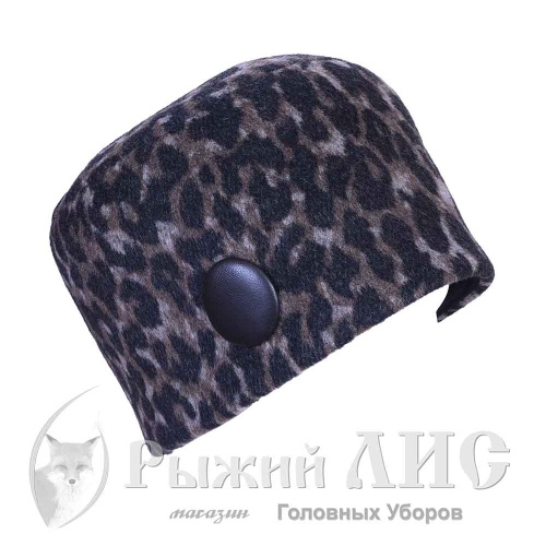 Кубанка женская "Лео" (6882-1, 55-57, черно-коричневый)