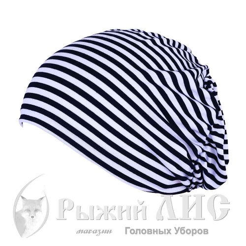 Бандана женская "Полоска" (6407-1, своб., синий/белый)