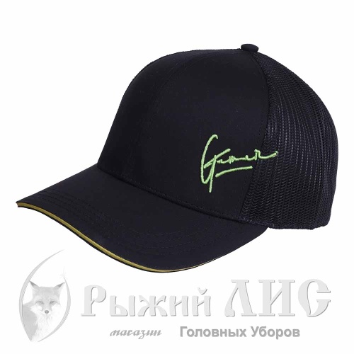 Бейсболка мужская "Автограф" (6858-1, 57-59, черный)