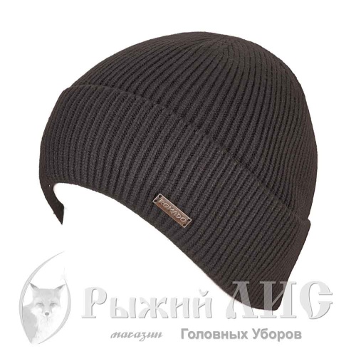 Шапка вязаная мужская "Джон" (5339-1, 55-58, черный)