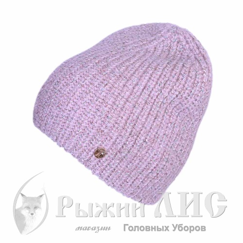 Шапка вязаная женская "Мирабель" (6559-9, своб., пудра)