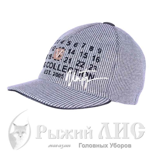 Бейсболка женская "Джолли" (6517-1, своб., черно-белый)