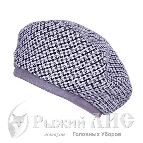 Берет женский "Бабетта" (6695-1, 55-57, белый-серебро)