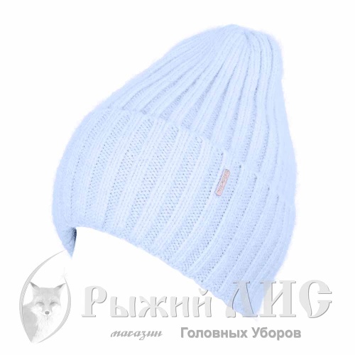Шапка вязаная женская "Айдана" (5618-5, своб., голубой светлый)