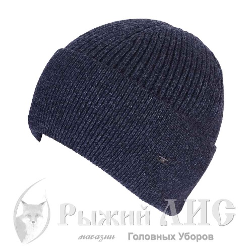 Шапка вязаная с отворотом мужская "Мальта"
