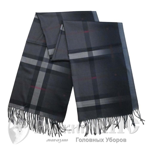 Палантин женский "BURBERRY" (6086-2, 70/180, джинс/серый)