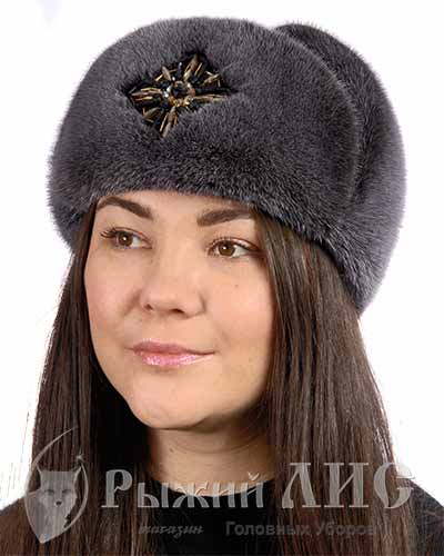 Ушанка женская "Стиль" (4981-3, 56-58, сноутоп джинс)