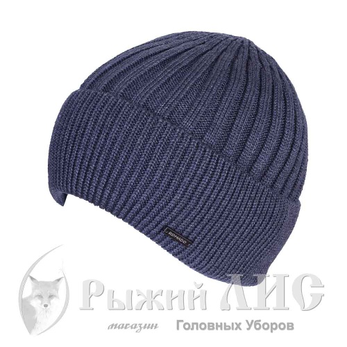 Шапка вязаная с отворотом мужская "Стимул"