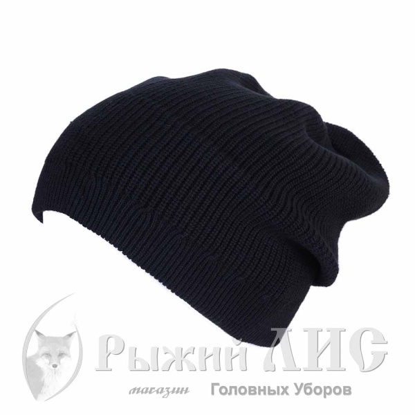 Шапка-колпак унисекс "Пабло" (6197-1, своб., черный)