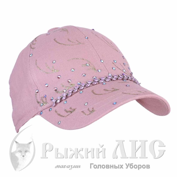 Бейсболка женская "Цепочка" (6397-1, 55-58, пудра)