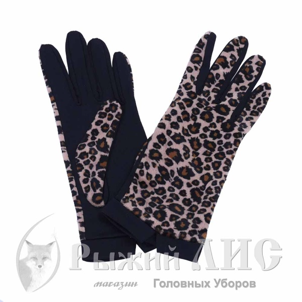 Перчатки женские "Леопард" (3076-1, 18, рыжий)