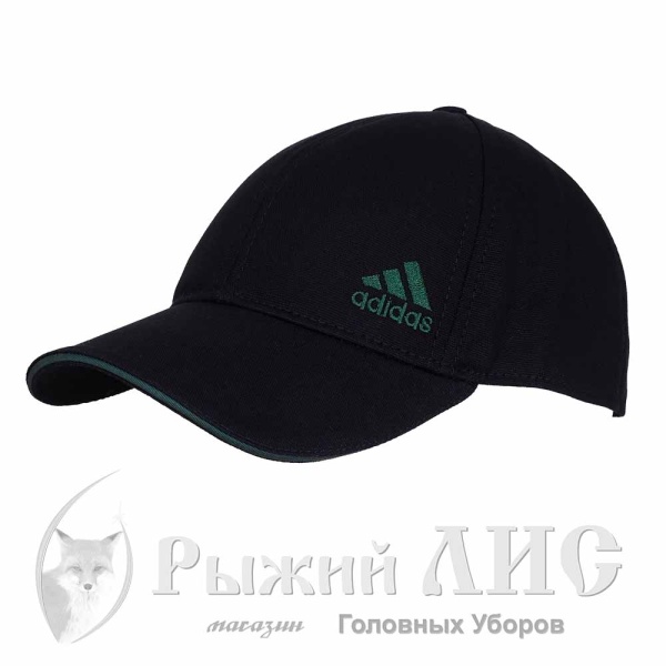 Бейсболка мужская "Adidas" (6785-1, 58-60, черный/зеленый)