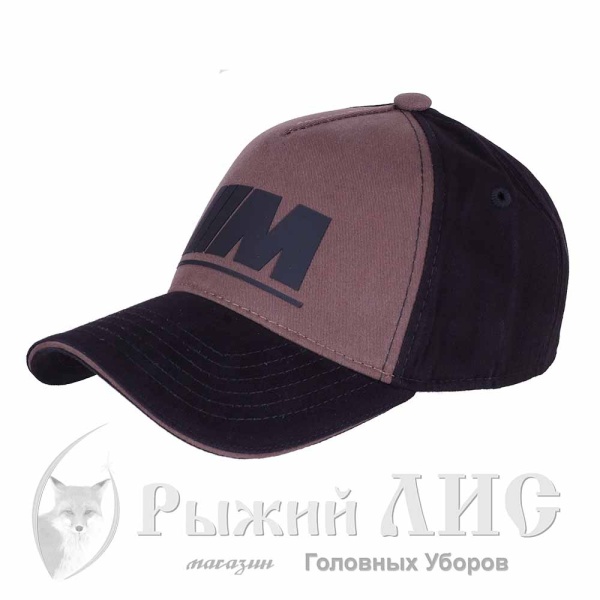 Бейсболка-пятиклинка мужская "Ритм" (6664-1, L/XL, черный/коричневый)