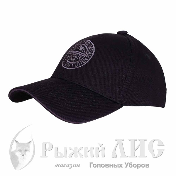 Бейсболка мужская "Приключение" (6764-3, L/XL, черный)