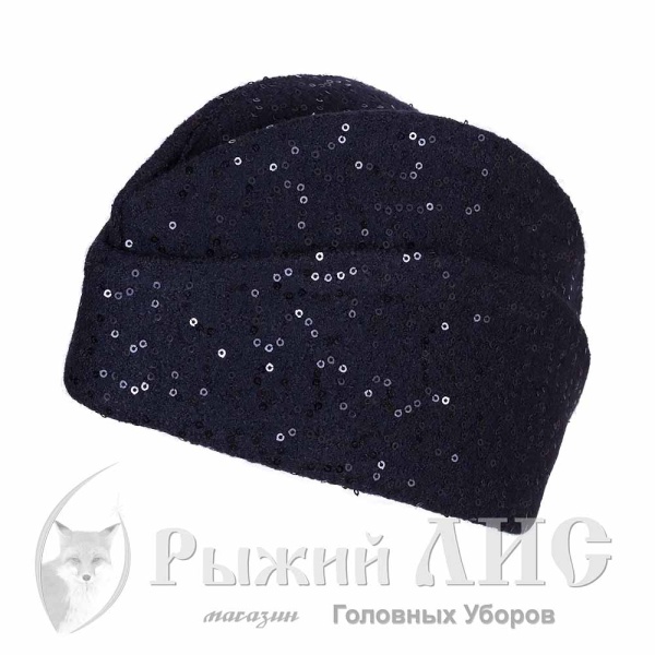 Пилотка женская "Классика" (6691-1, 56-58, черный)