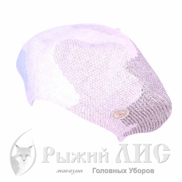 Берет женский "Лорке" (6606-1, своб., голубой/беж.)