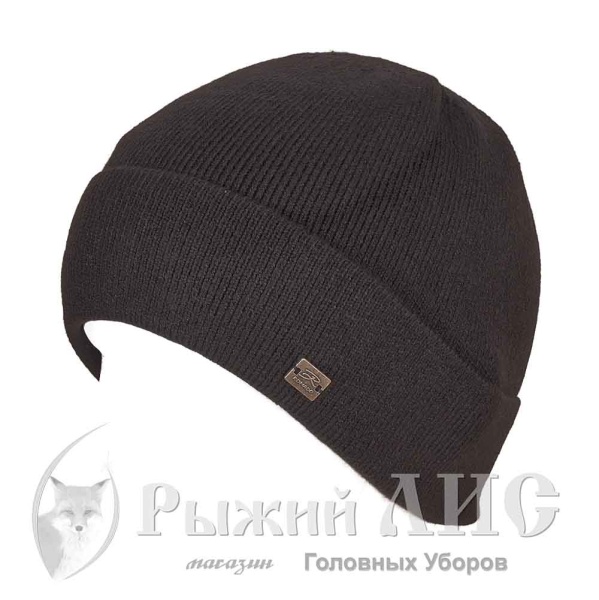 Шапка вязаная мужская "Дерби" (5340-1, своб., черный)