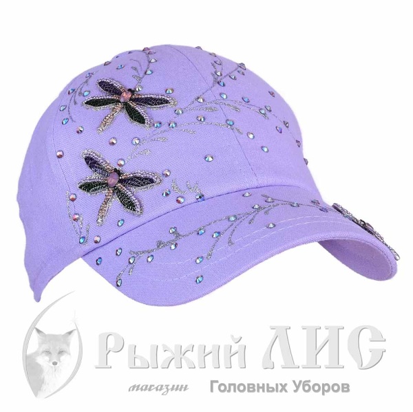 Бейсболка женская "Стрекоза" (6388-1, 55-58, сирень светлый)
