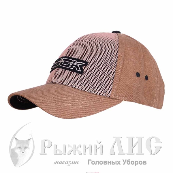 Бейсболка мужская "Голограмма" (6777-1, 57-59, кэмел)