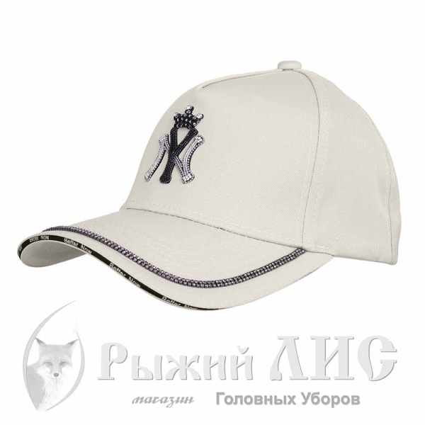 Бейсболка-пятиклинка женская "Корона" (6834-1, 55-58, слоновая кость)